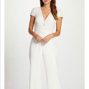 Tadashi Shoji White Lace Jumpsuit